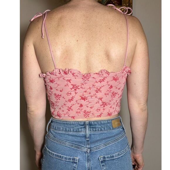 Motel Kalsi Top in Love Bloom Pink Flock Size Small - Picture 6 of 7